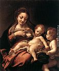 Famous Angel Paintings - Virgin and Child with an Angel (Madonna del Latte)
